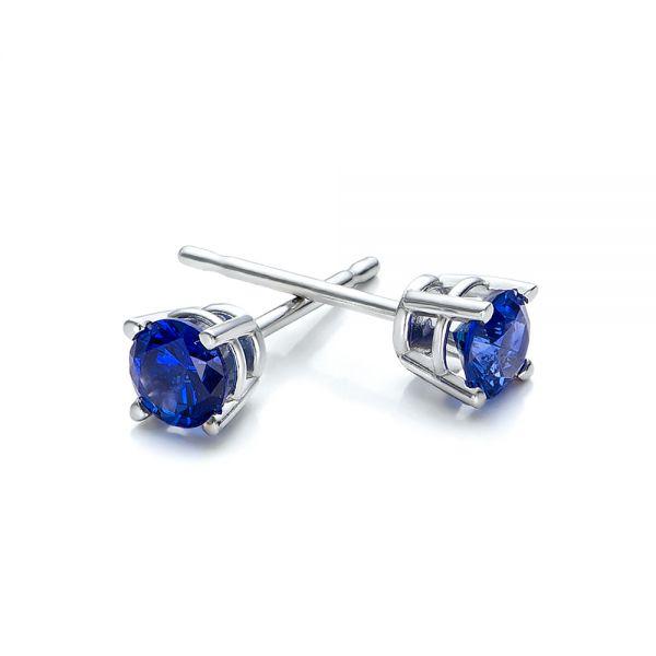 SAPPHIRE ROUND STUDS EARRINGS