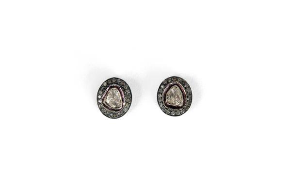 Elise Oval Small Diamond Earrings