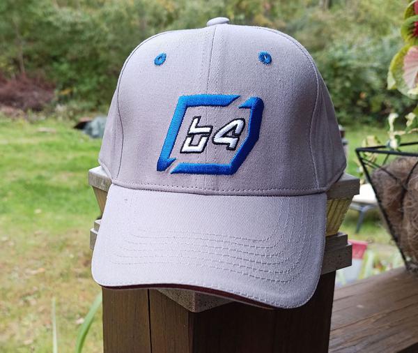 Grey Baseball Cap with "b4" front logo and "arrow" logo on back.