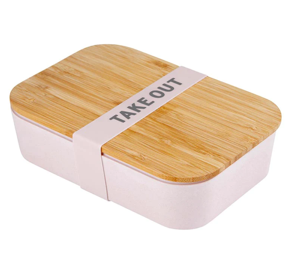 Take Out Bamboo Lunch Box in Blush Pink | Eco-Friendly and Sustainable
