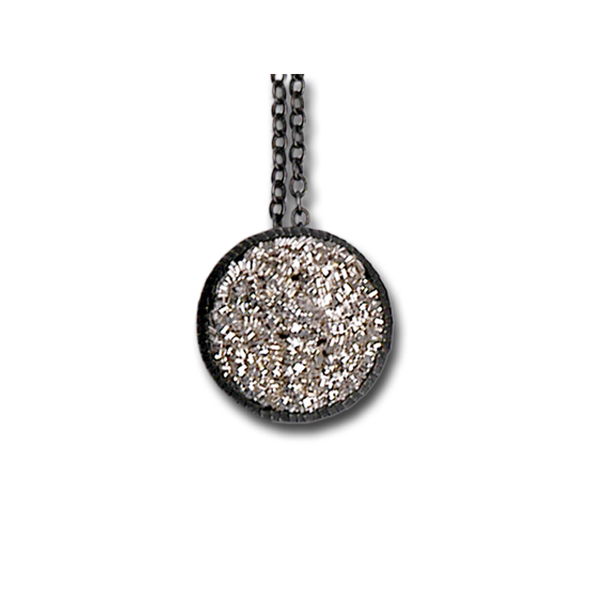 Sparkler 18mm Silver Pendant Necklace