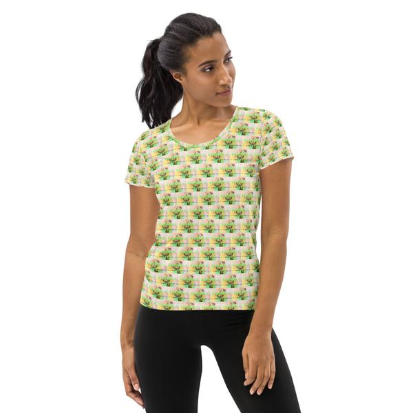 Trendy 2 All-Over Print Women's Athletic T-Shirt