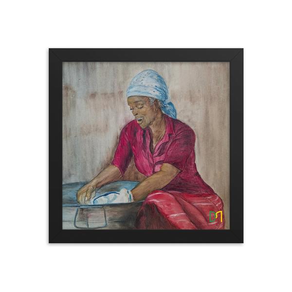 The Washer Woman Matte Poster Frame