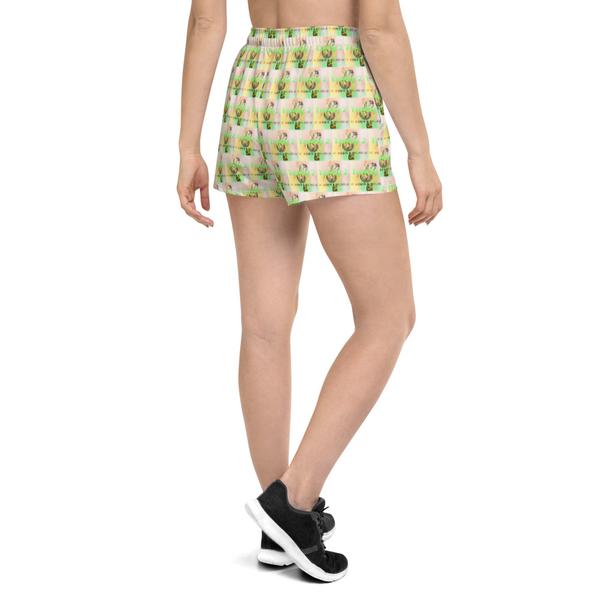 Trendy 2, All-Over Print Women’s Recycled Athletic Shorts