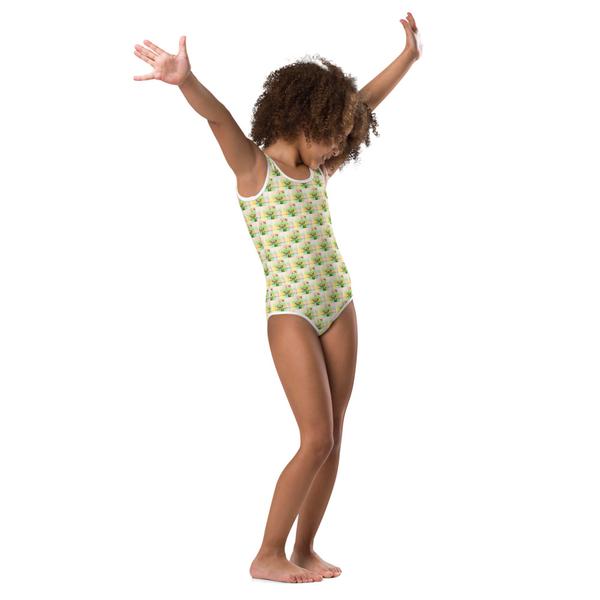 Trendy 2, All-Over Print Kids Swimsuit