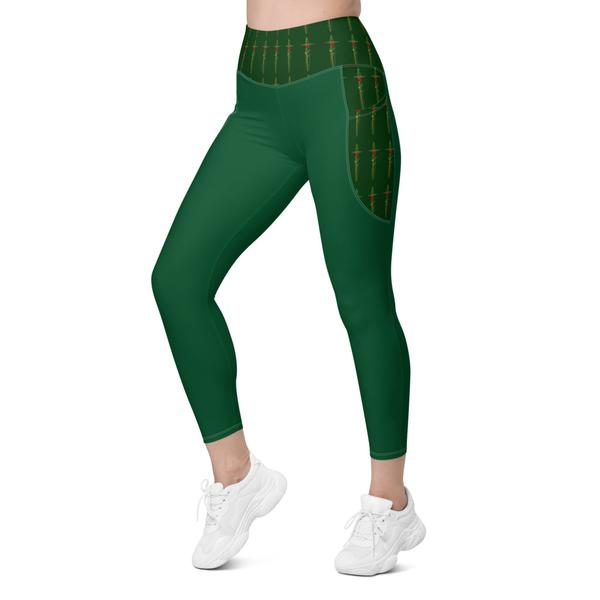 roses and swords'- Leggings with Pockets