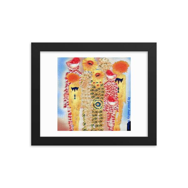 Floral Models, Enhanced Matte Paper Framed Poster (in)