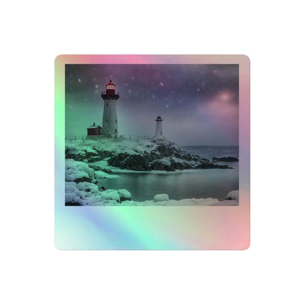 Sticker- Light House in Snow