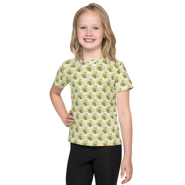 Trendy 2, All-Over Print Kids Crew Neck T-Shirt