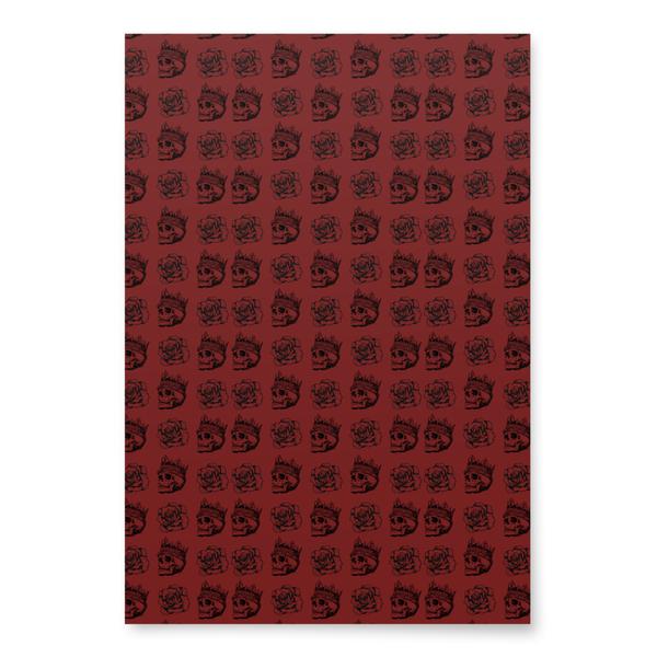 Wrapping Paper Sheets (3)Skulls and flowers