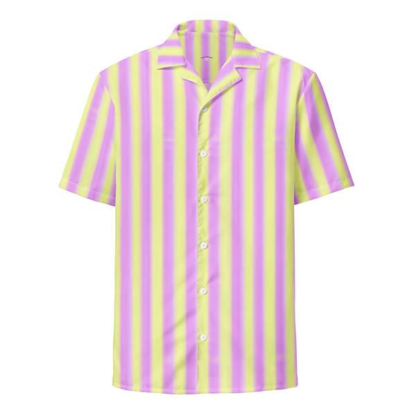 Cotton Candy Stripe All-Over Print Unisex Button Shirt