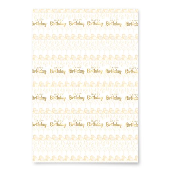 Wrapping Paper Sheets (3)Gold and White