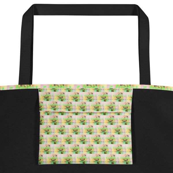 Trendy 2, All-Over Print Large Tote Bag w/ Pocket