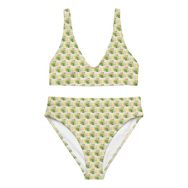 Trendy 2, All-Over Print Recycled High-Waisted Bikini