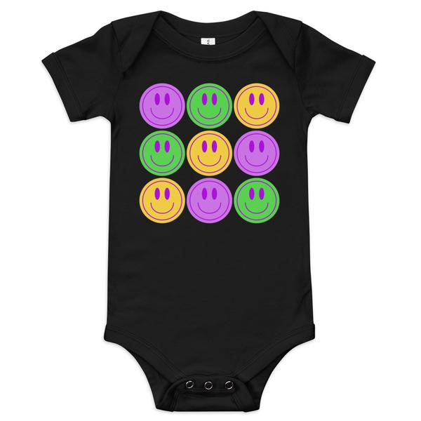 Baby Mardi Gras short sleeve one piece