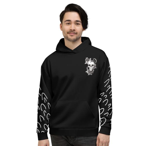 Snake and skull Hoodie Dark