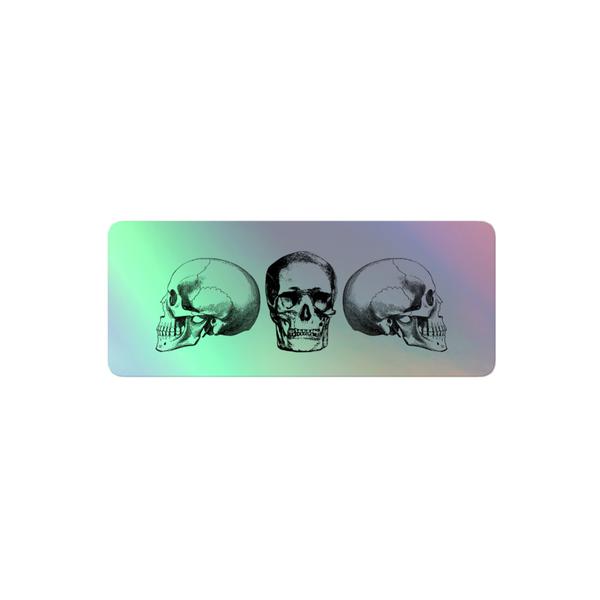 Kiss-Cut Holographic Stickers- Skull