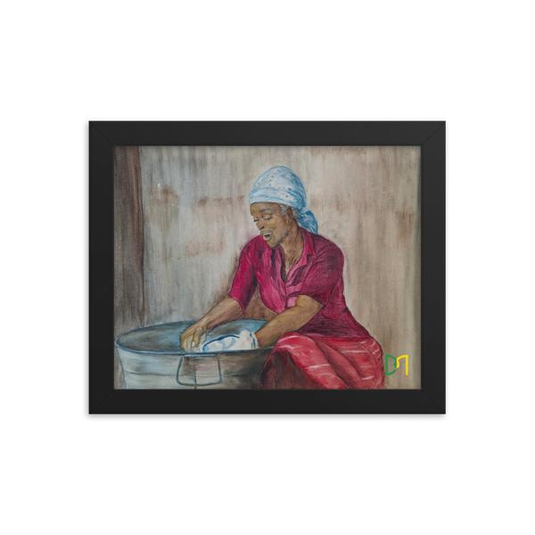 The Washer Woman Matte Poster Frame