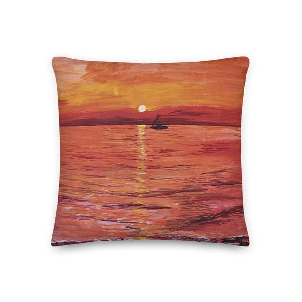 Negril Sunset Throw Pillow