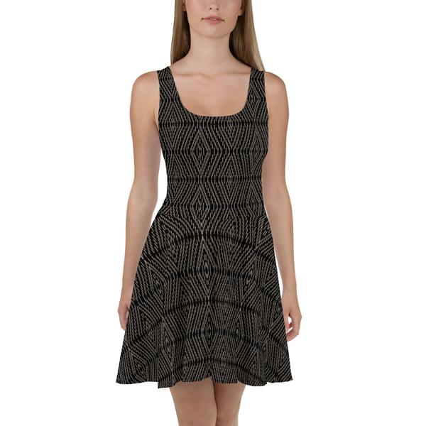 Sword All-Over Print Skater Dress