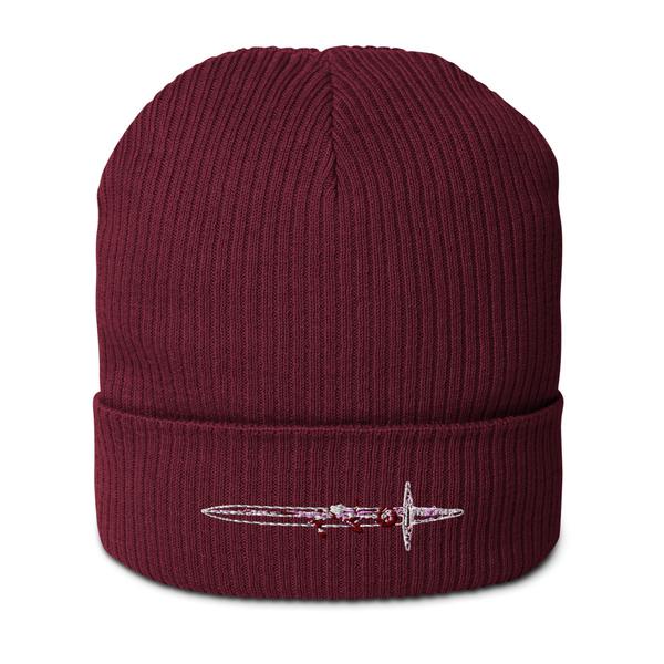 Sword and Rose-Organic Ribbed Beanie | Atlantis