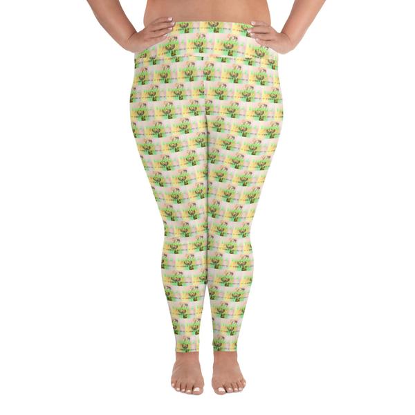 Trendy 2, All-Over Print Plus Size Leggings