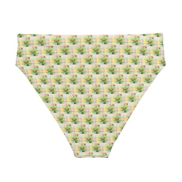 Trendy 2, All-Over Print Recycled High-Waisted Bikini Bottom