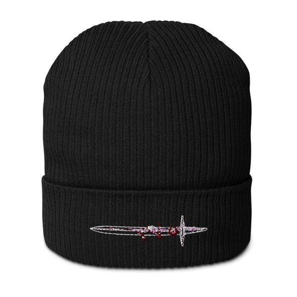 Sword and Rose-Organic Ribbed Beanie | Atlantis