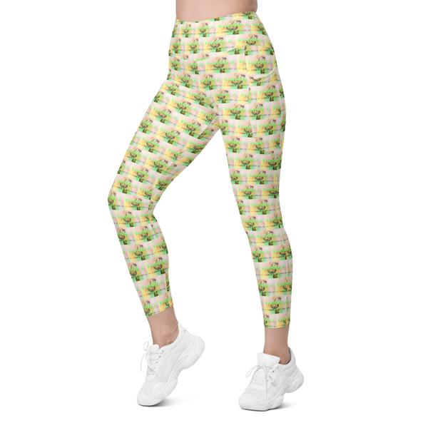 Trendy 2, All-Over Print Recycled Leggings with Pockets