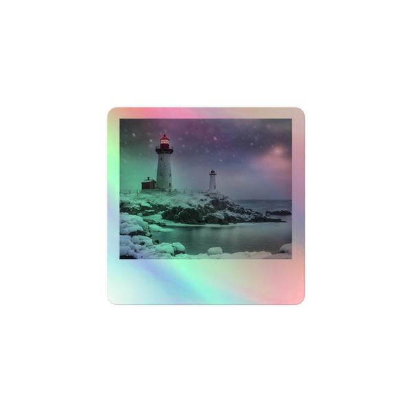 Sticker- Light House in Snow