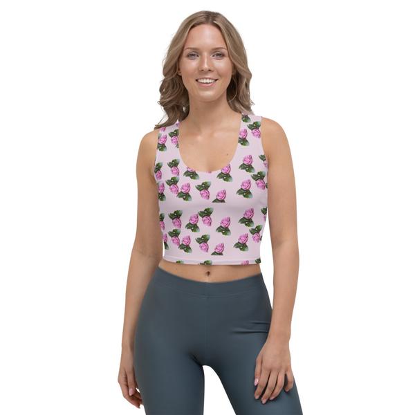 Janet Audrey Wilson Designs All-Over Print Crop Top