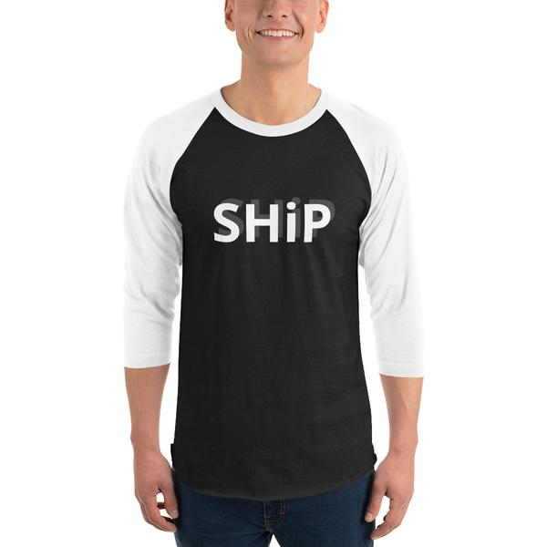 3/4 sleeve raglan shirt