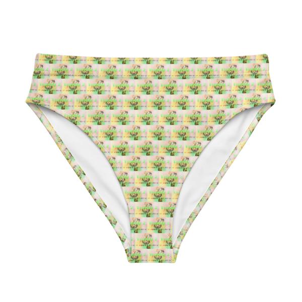 Trendy 2, All-Over Print Recycled High-Waisted Bikini Bottom