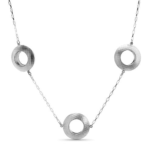 Signature Trio Collar: Large Fibril™ Textured Hollowform Necklace
