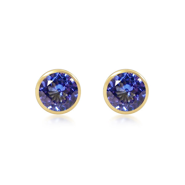 Tanzanite Bouttons D'Or