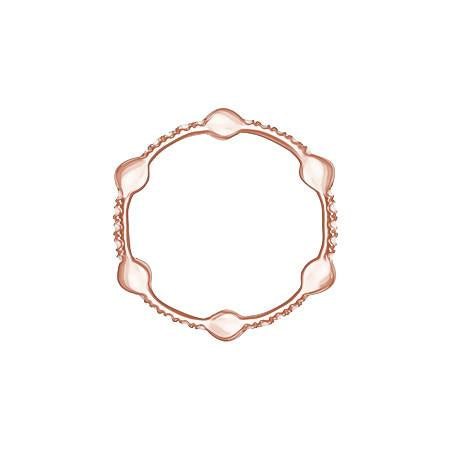 Pink Sapphire Gear Band | Rose Gold