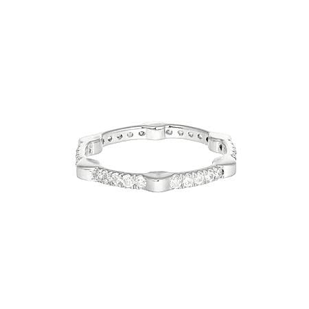 Cage Band | White Gold with Diamonds