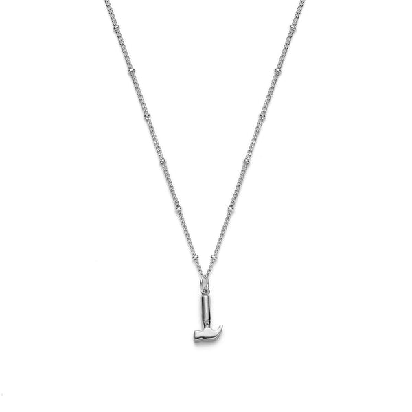 Hammer Silver Necklace for Global Goal #8