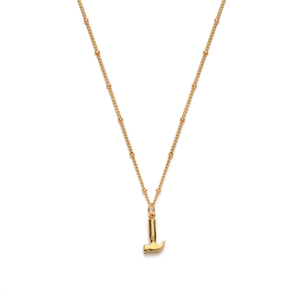 Hammer Gold Plated Necklace for Global Goal #8
