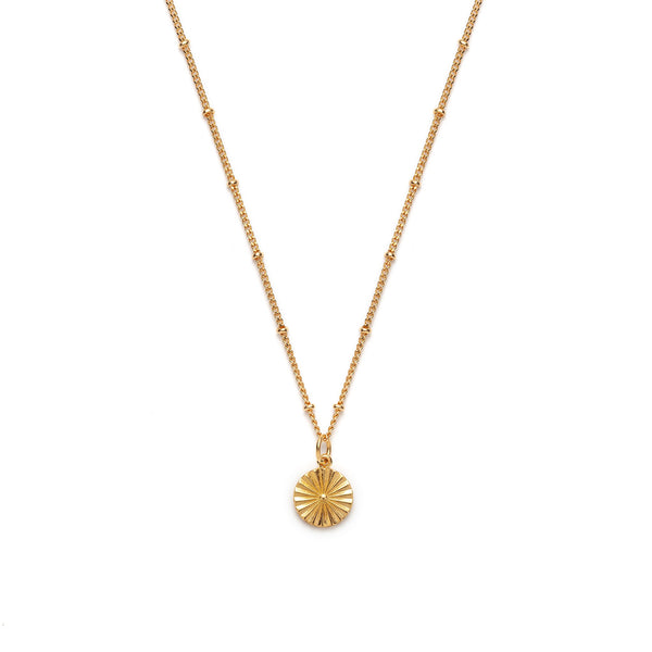 Wheel Gold Plated Necklace for Global Goal #9