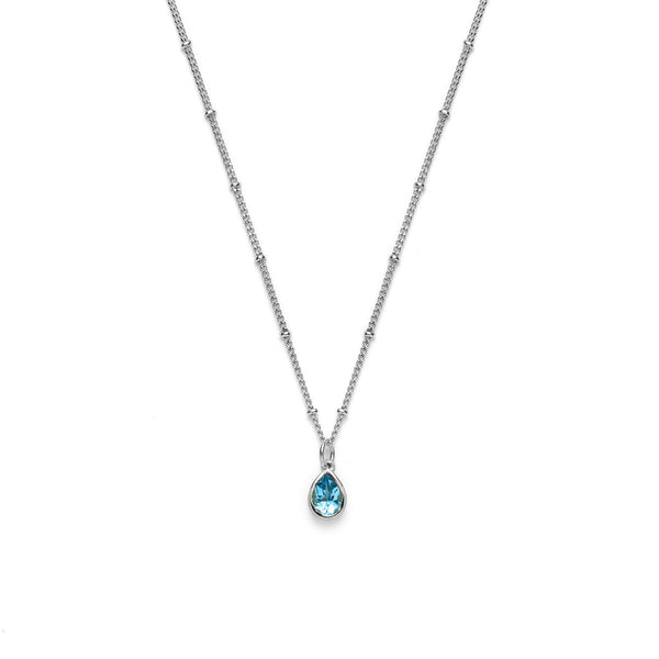 Water Drop Silver Necklace for Global Goal #6