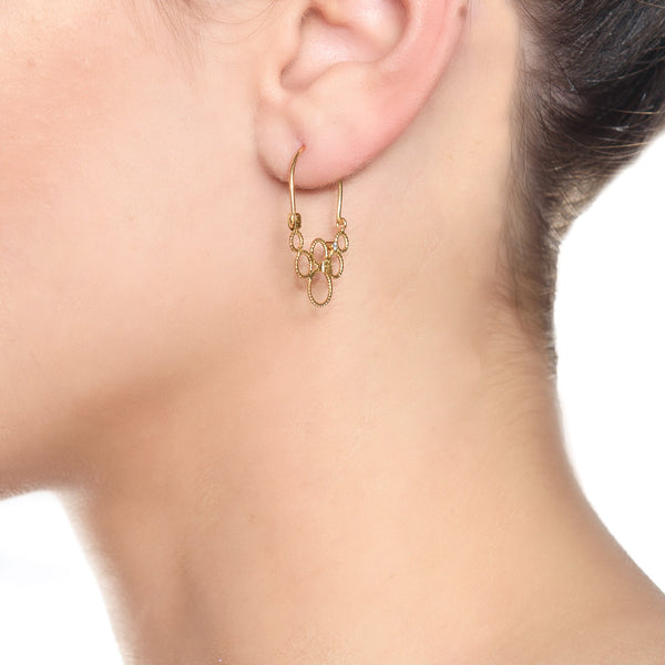 Tiny Hoop Earrings With Diamonds