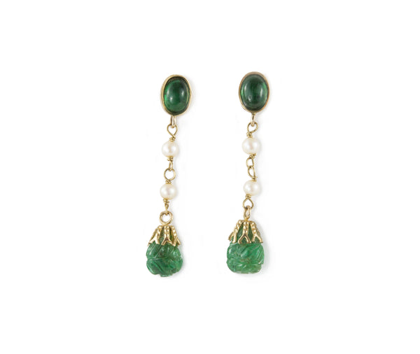 Emerald Drop Pearl Beads