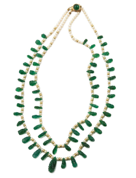 Emerald Drop Pearl Beads