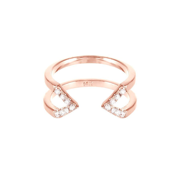 Diamond Dagger Ring | Rose Gold