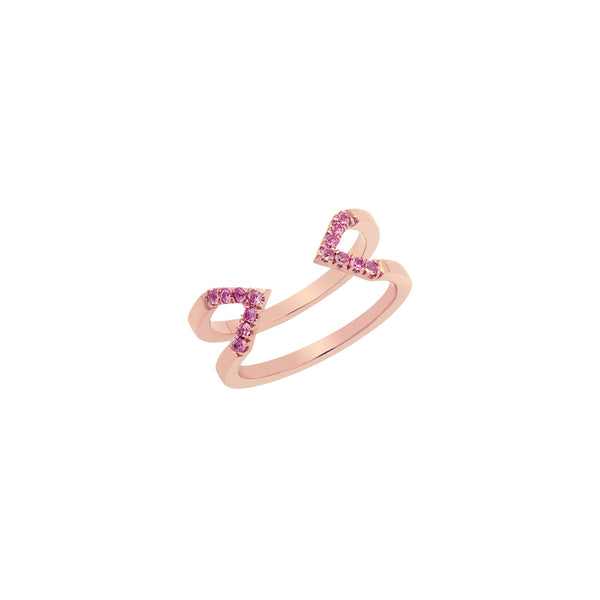 Pink Sapphire Dagger Ring - Midi | Rose Gold
