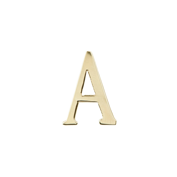 Gold Initial "A" Stud