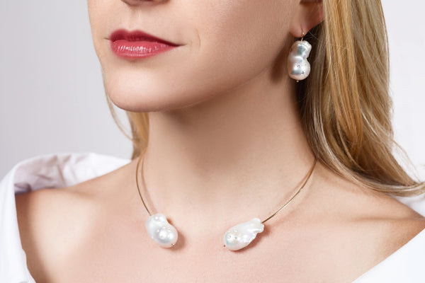 Diamond Baroque Pearl Dream Collar