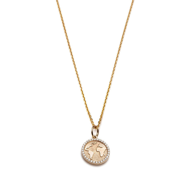 Earth Necklace for Global Goal #13 14k Gold