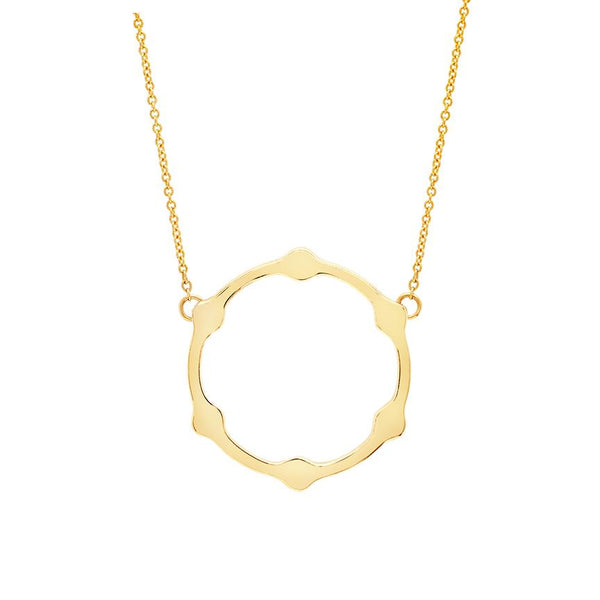 Diamond Gear Necklace | Yellow Gold